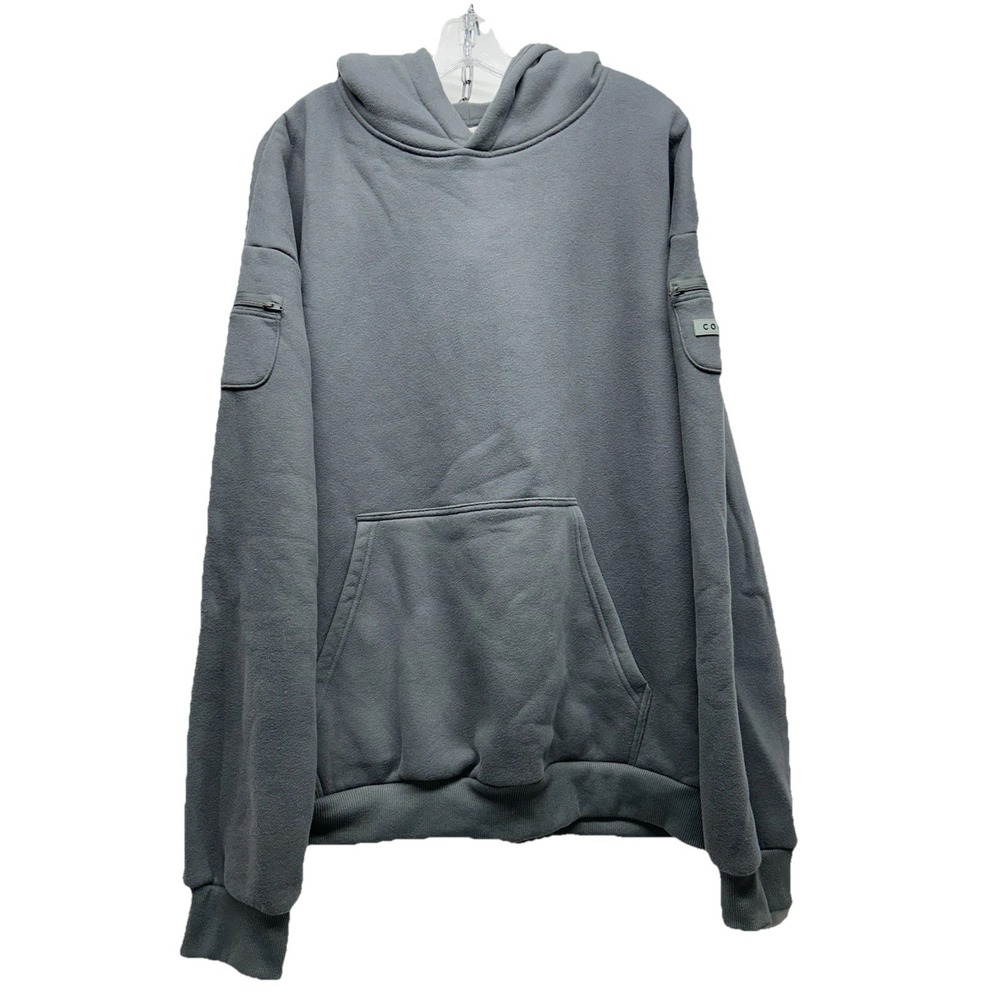 Comfrt Unisex XL Grey Hoodie Pullover Sweatshirt Cotton Blend (HU)